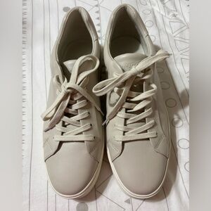 Vince Off-White Leather Sneakers